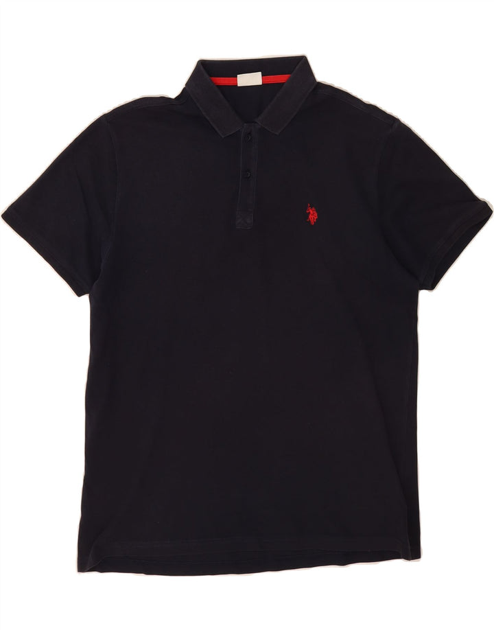 U.S. POLO ASSN. Mens Polo Shirt XL Navy Blue Vintage U.S. Polo Assn. and Second-Hand U.S. Polo Assn. from Messina Hembry 
