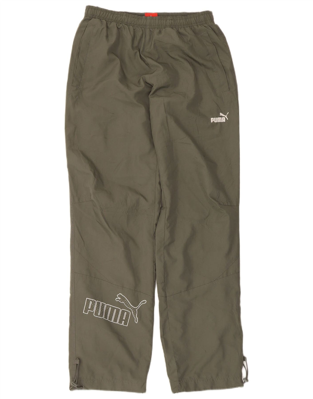 Calça de treino masculina Puma Graphic, pequena, cáqui, poliéster