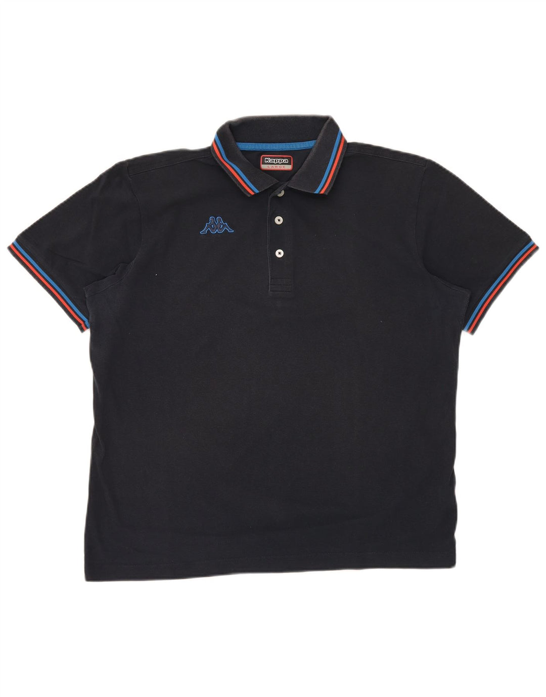 Camisa polo masculina KAPPA grande algodão azul marinho