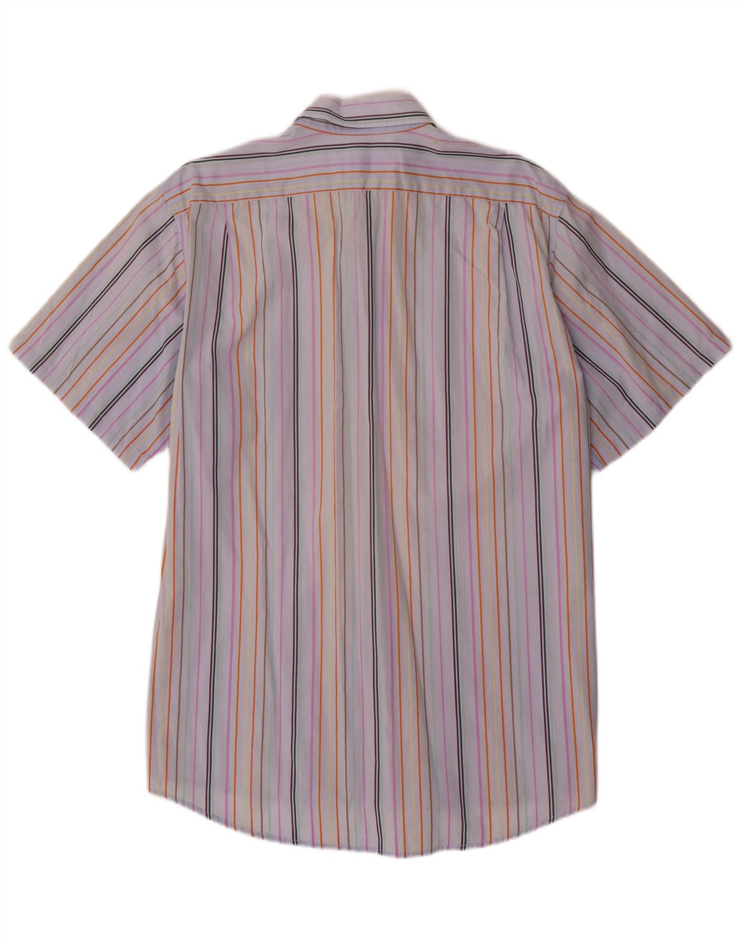 Camisa masculina de manga curta LACOSTE tamanho 43 grande algodão listrado multicolorido