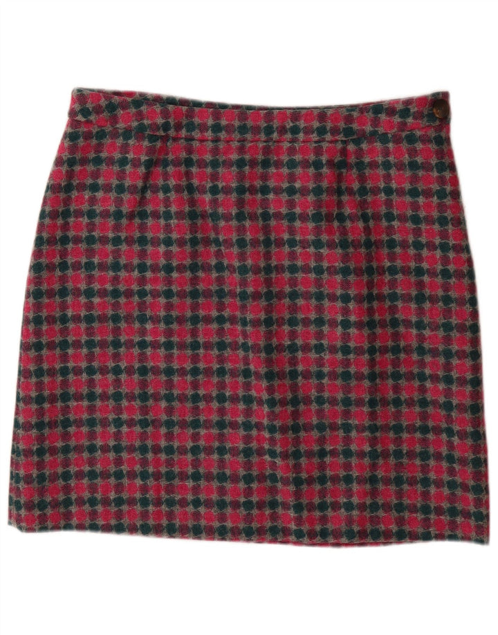 Minissaia feminina LAURA ASHLEY Reino Unido 16 grande W36 lã manchada multicolorida