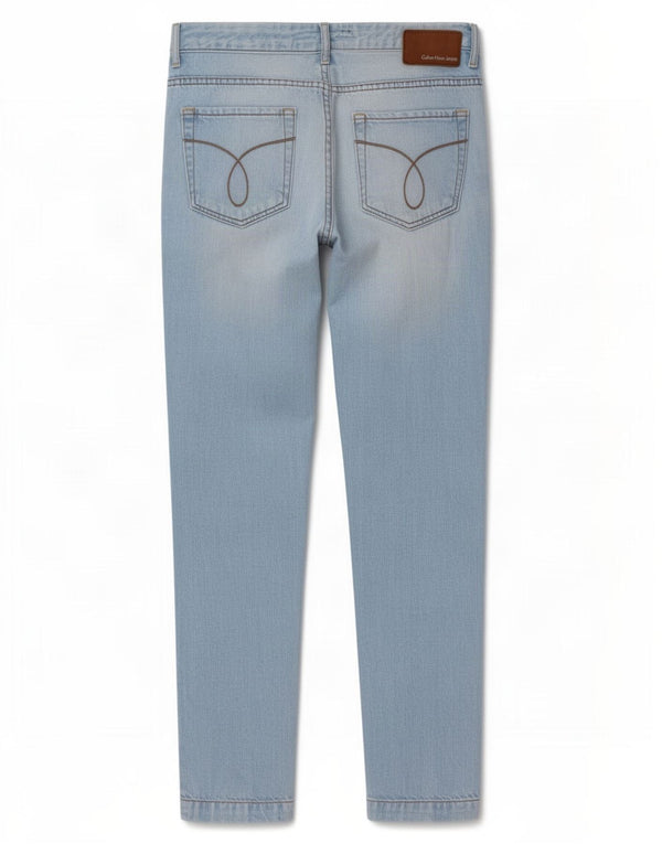 Calvin Klein Jeans Slim Feminino W28 L29 Azul Algodão