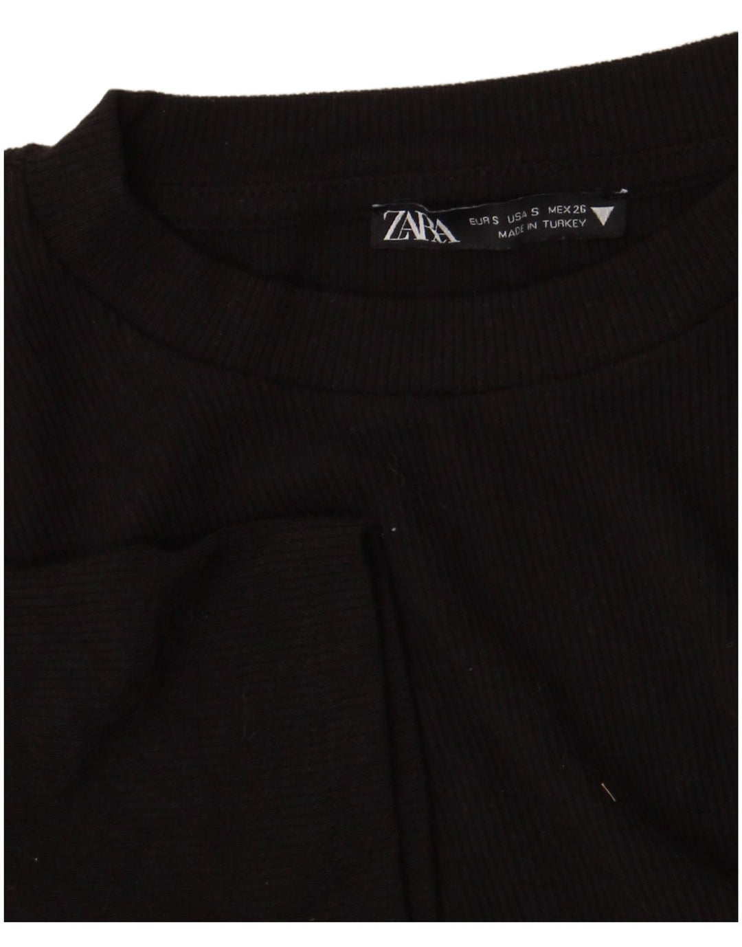 Blusa cropped feminina Zara UK 8 pequena preta