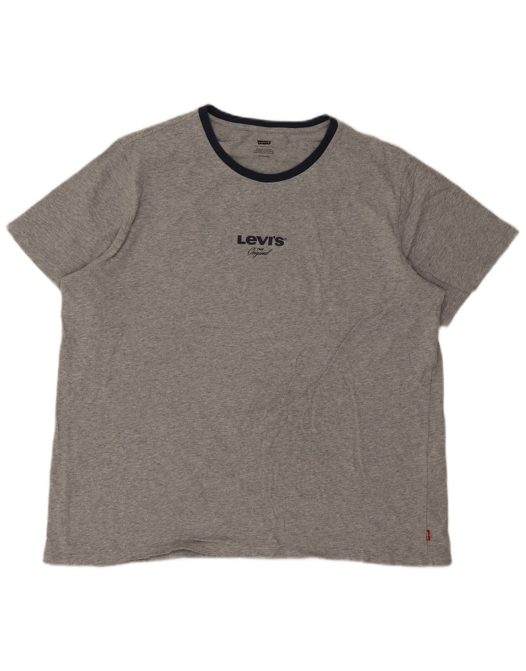 Camiseta gráfica masculina Levi's Top XL algodão cinza