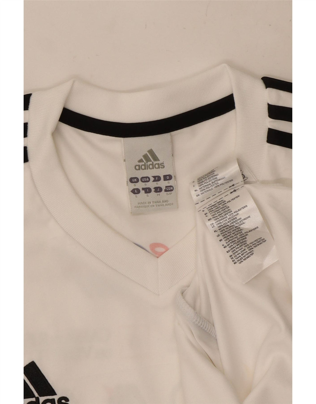 ADIDAS Mens Climalite Graphic T-Shirt Top Pequeno Poliéster Branco
