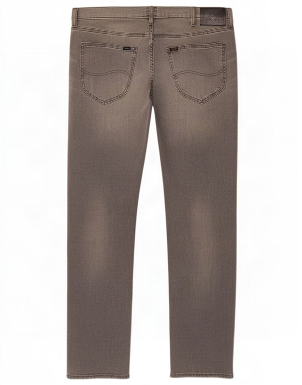 Lee Mens Daren Slim Jeans W36 L34 Cinza Algodão