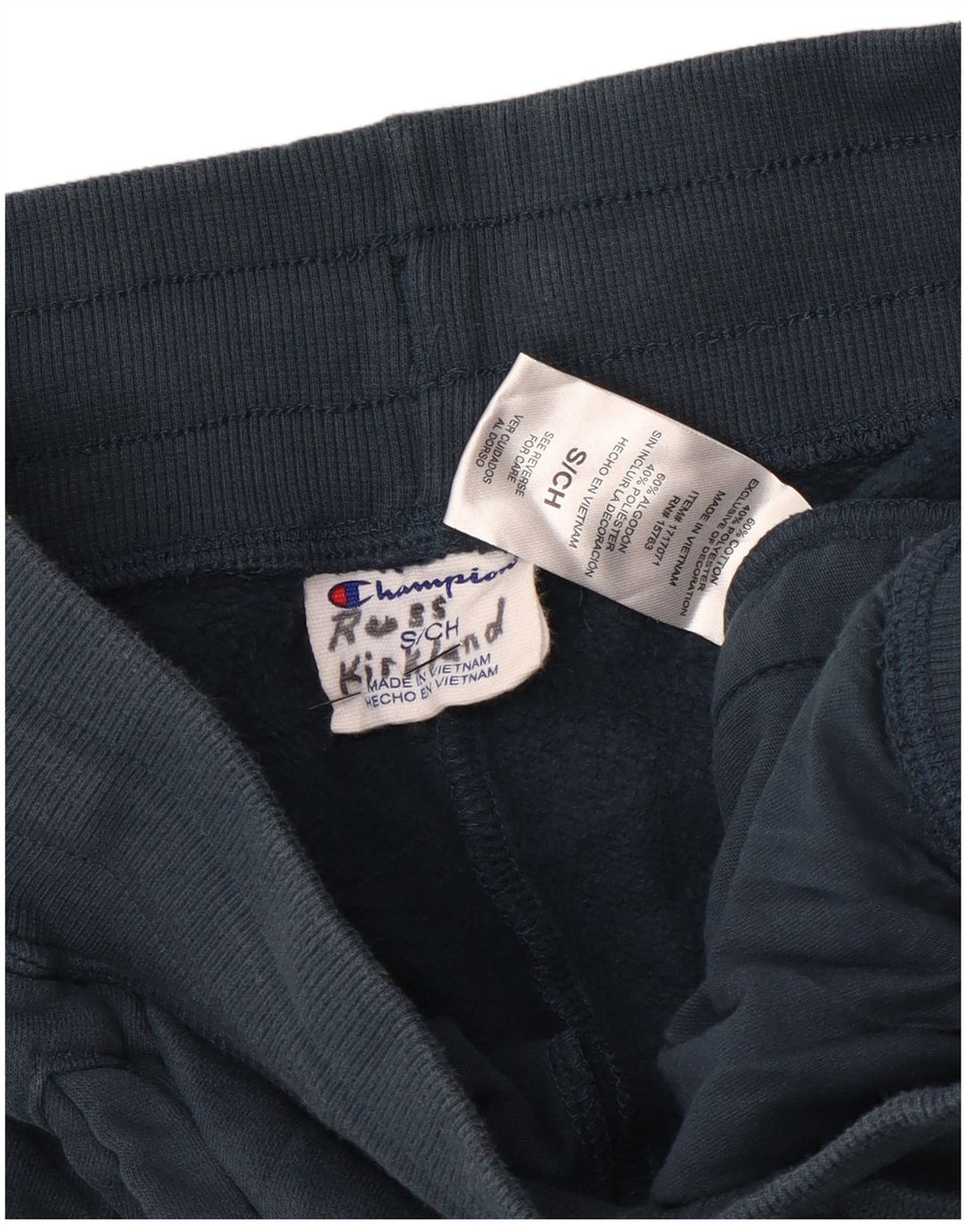 Calça de treino feminina CHAMPION Joggers UK 10 pequeno algodão azul