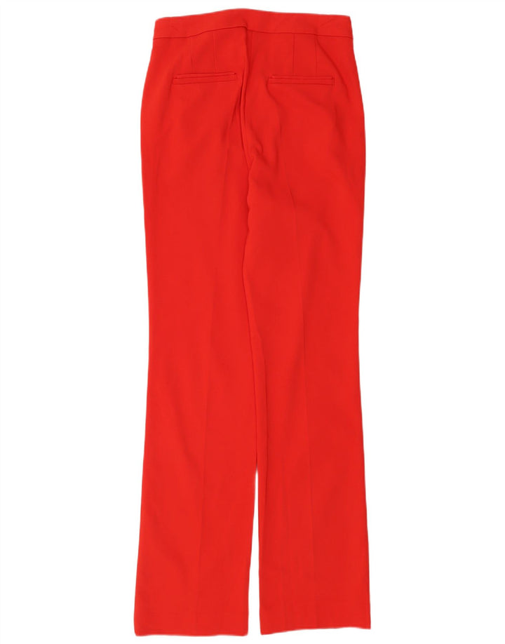 Zara Calça feminina reta casual médio W28 L34 vermelha