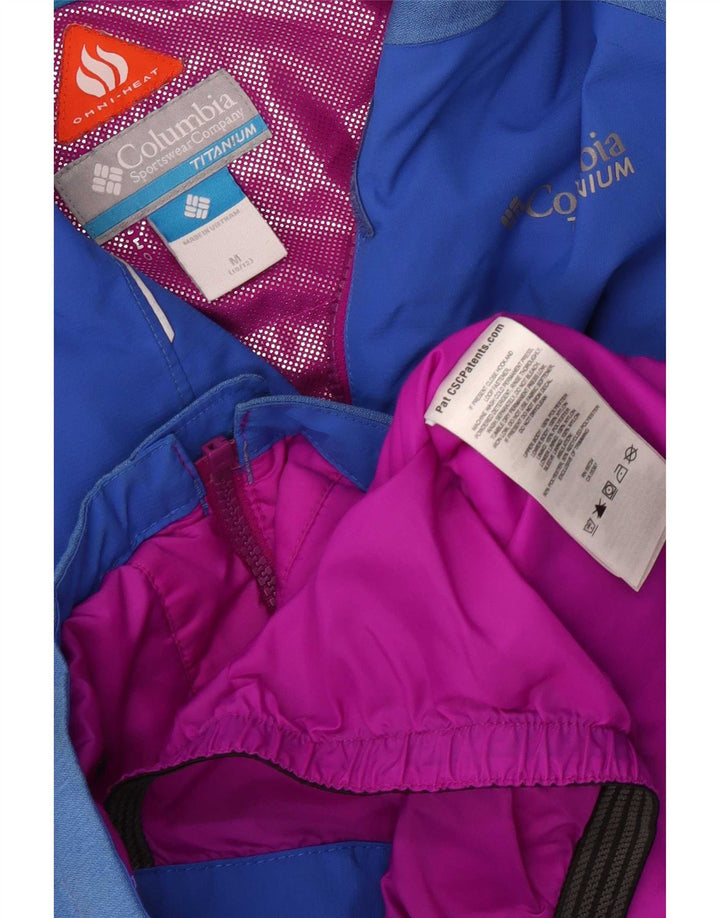 Jaqueta corta-vento Columbia Girls Titanium 10-11 anos azul médio