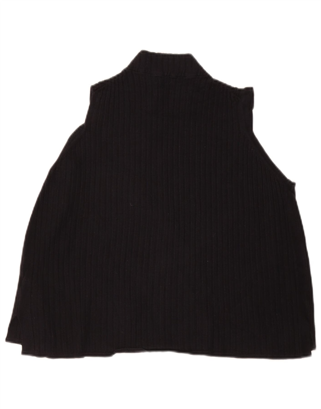 Top curto feminino sem mangas Marks & Spencer UK 20 2XL preto viscose