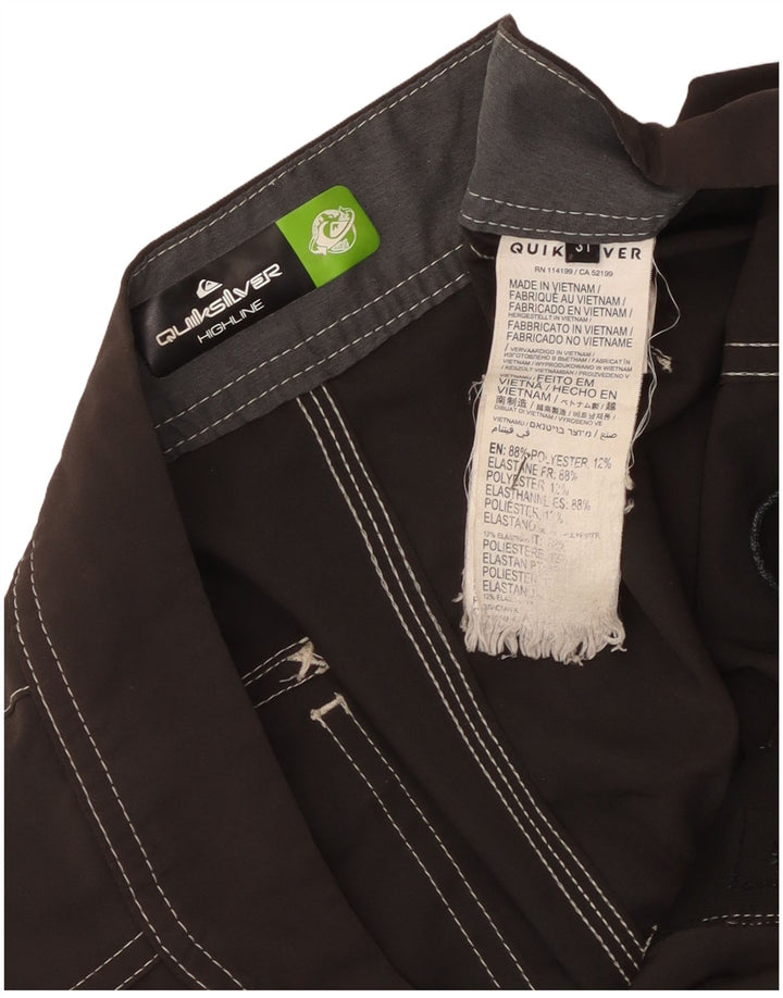 Quiksilver Mens Graphic Natação Shorts Médio Poliéster Preto