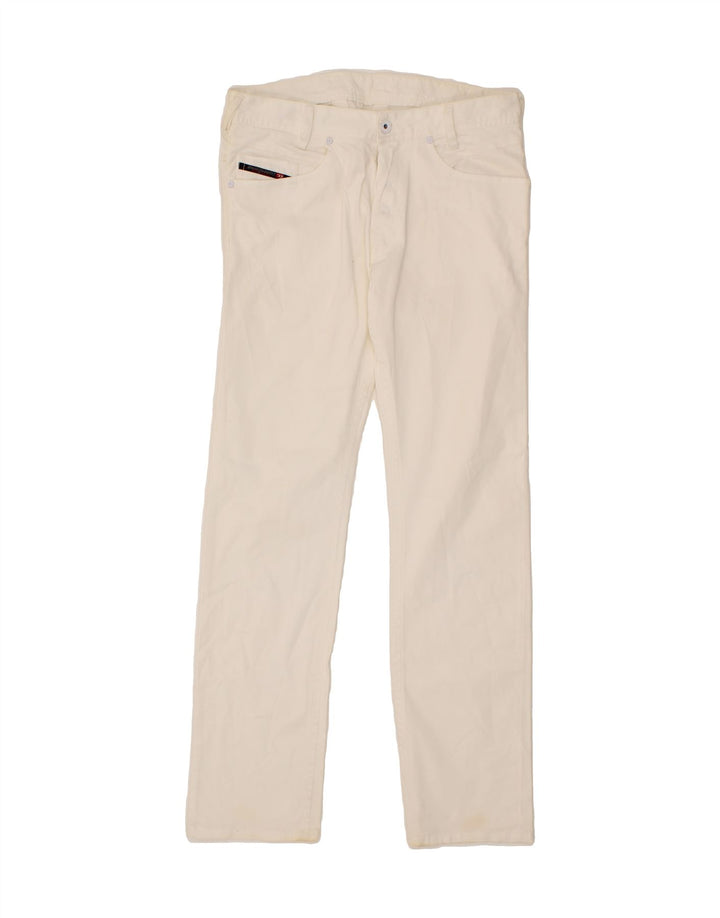 DIESEL Womens Slim Casual Trousers W30 L30 White Cotton Vintage Diesel and Second-Hand Diesel from Messina Hembry 