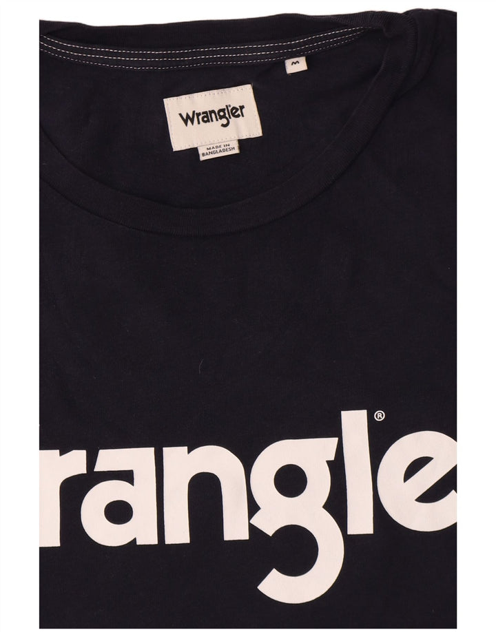 Wrangler Camiseta masculina gráfica Top médio algodão azul marinho