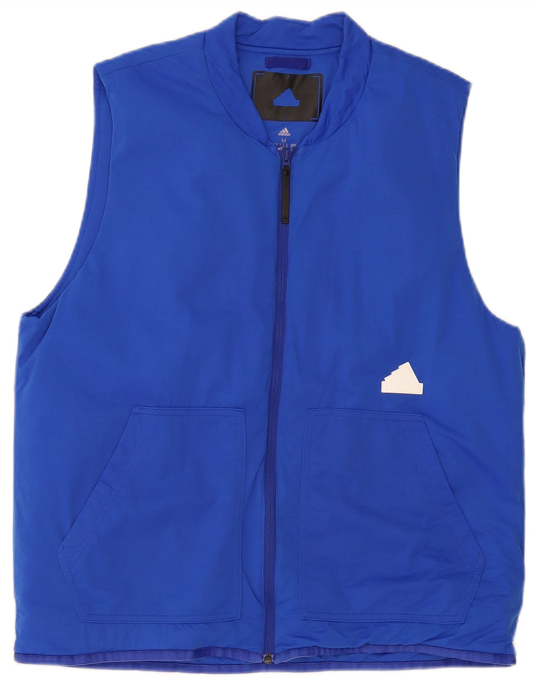 Adidas Masculino Gilet UK 38 Médio Azul Colourblock Poliamida