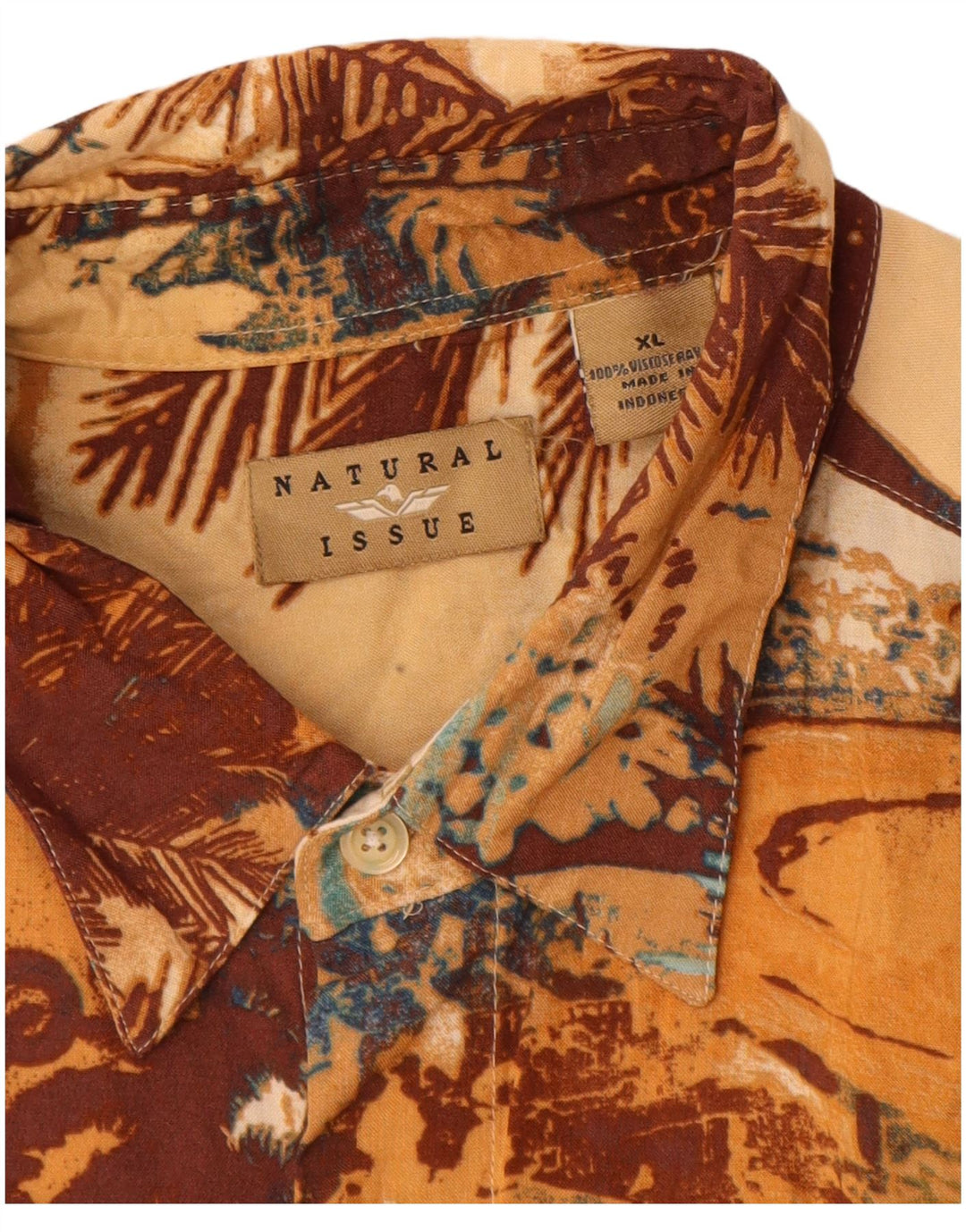 Camisa masculina de manga curta com estampa Natural Issue XL multicolorida havaiana