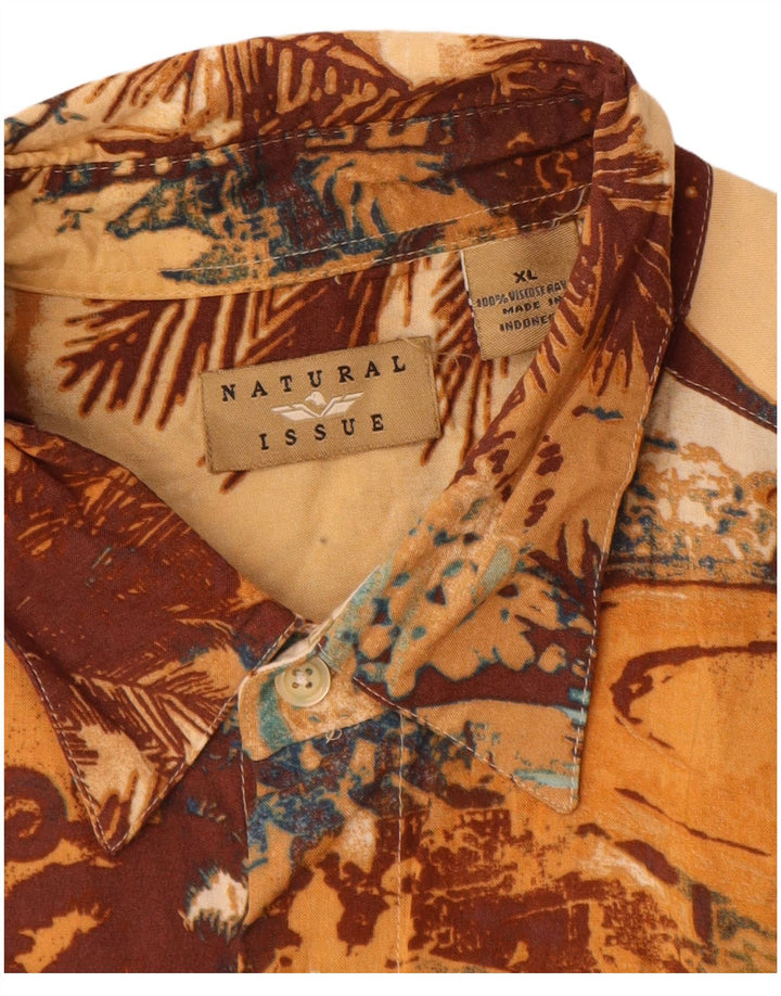 Camisa masculina de manga curta com estampa Natural Issue XL multicolorida havaiana