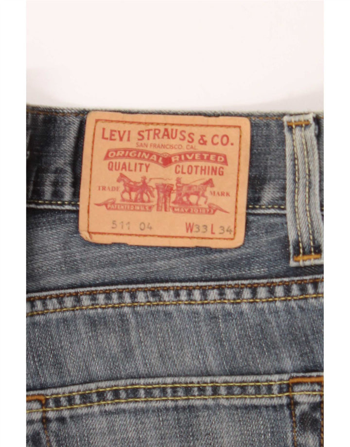 Levi's Mens 511 Slim Jeans W33 L34 Azul