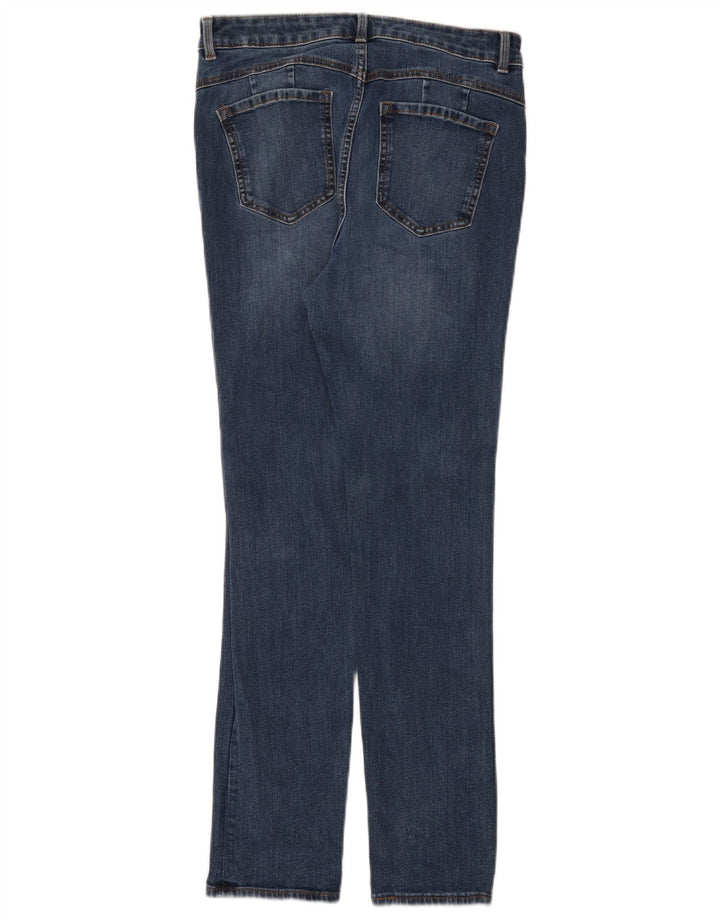 Jeans Marks & Spencer Regular Slim Feminino Reino Unido 12 Médio W30 L28 Azul Algodão