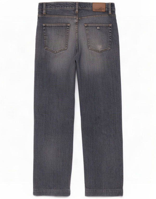 Lacoste Mens Straight Jeans W34 L31 Azul Algodão