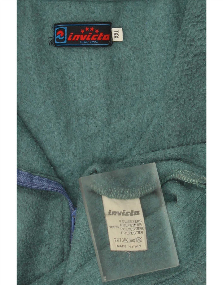 Suéter de lã masculino Invicta com zíper e gola 2XL poliéster verde