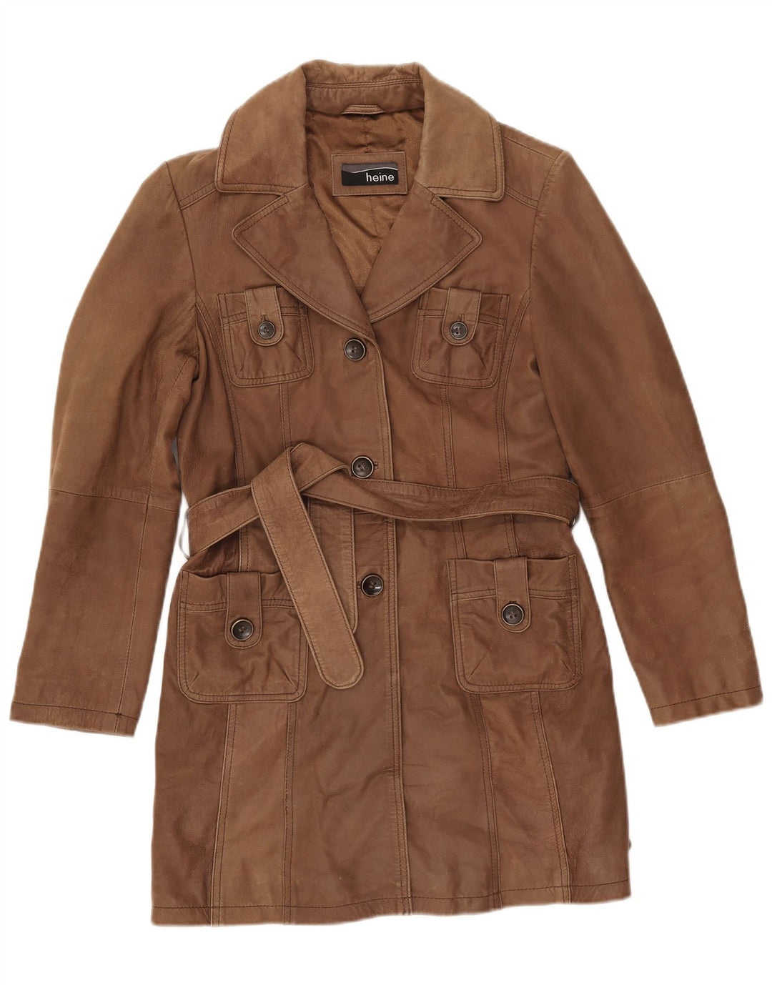 Casaco de couro feminino HEINE IT 38 XS couro marrom