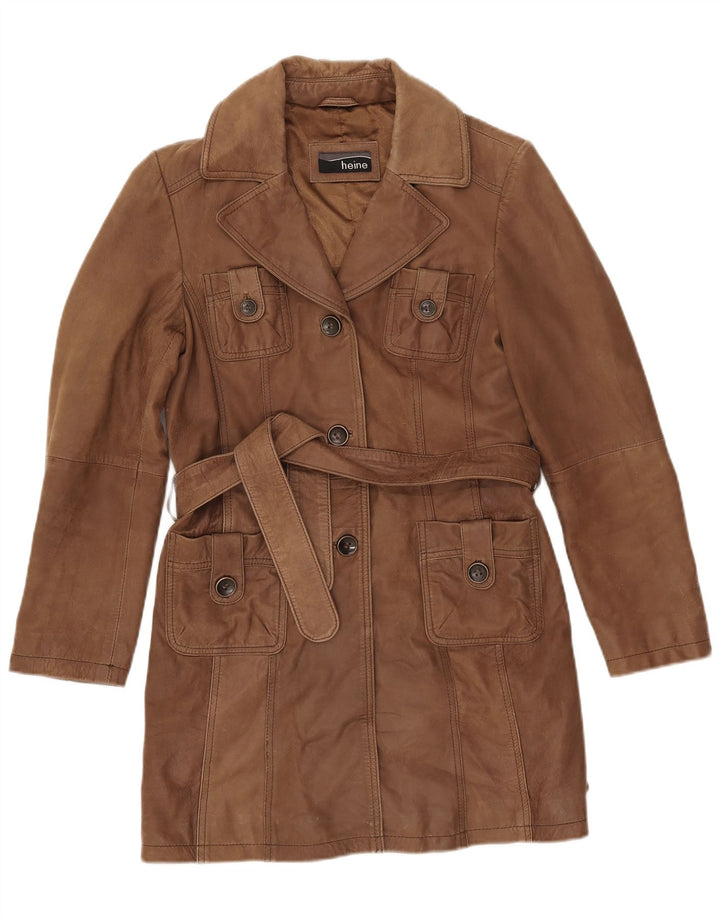 Casaco de couro feminino HEINE IT 38 XS couro marrom