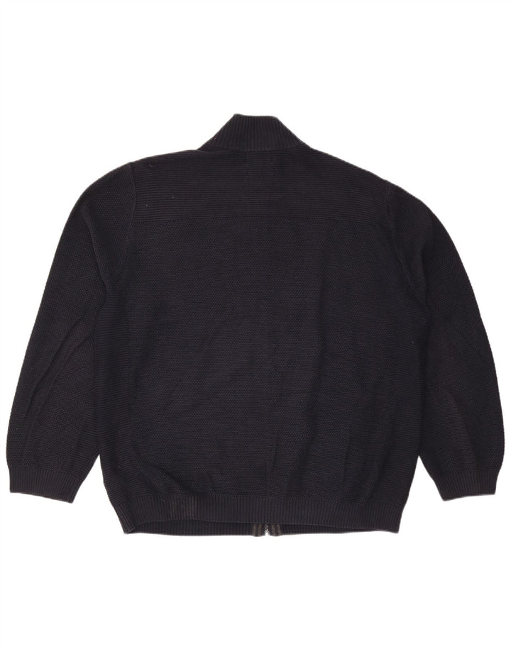 Suéter cardigã masculino Marks & Spencer 2XL algodão azul marinho