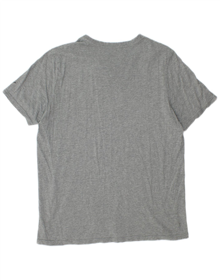 Camiseta masculina gráfica PUMA grande cinza manchada