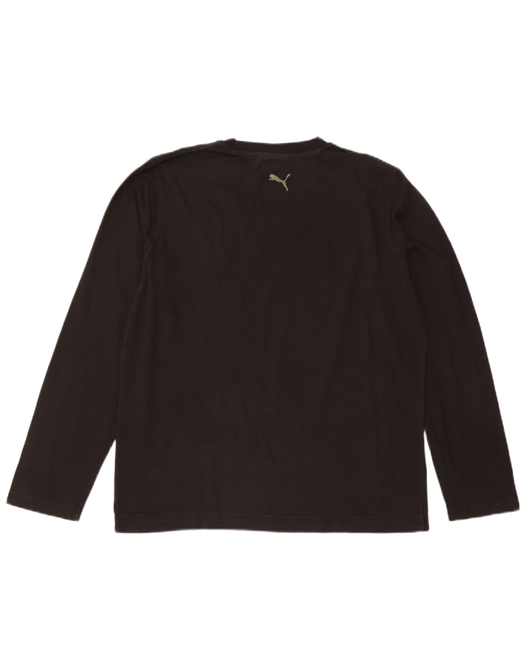 Puma Mens Graphic Top Manga Longa Grande Preto