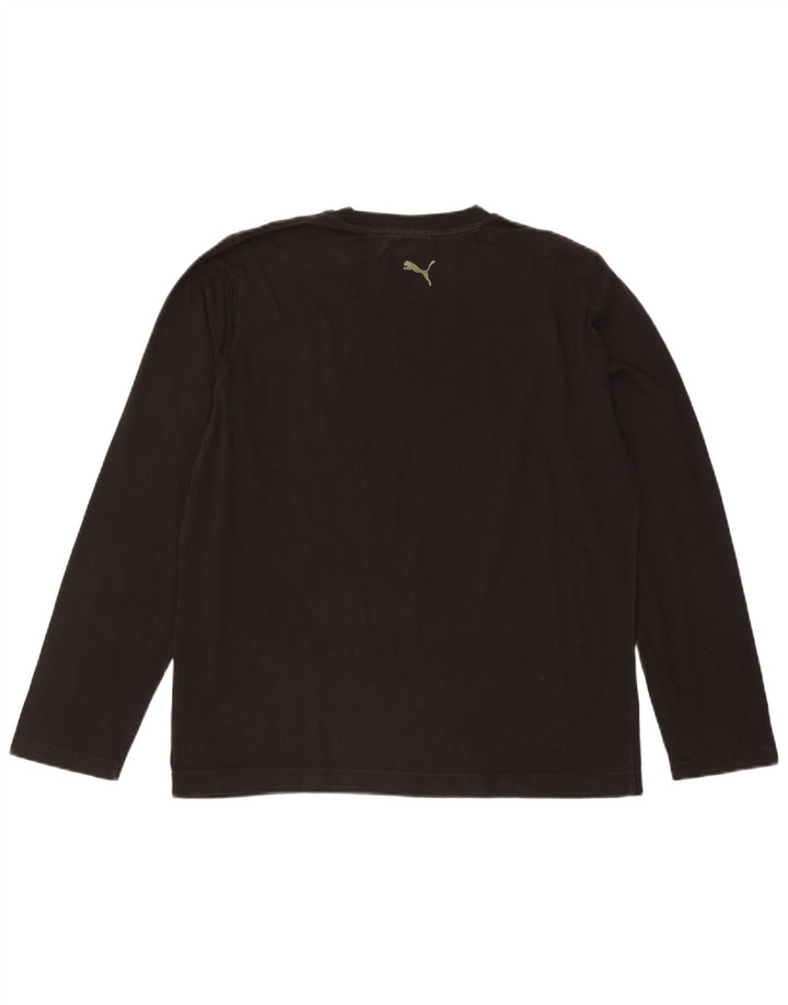 Puma Mens Graphic Top Manga Longa Grande Preto