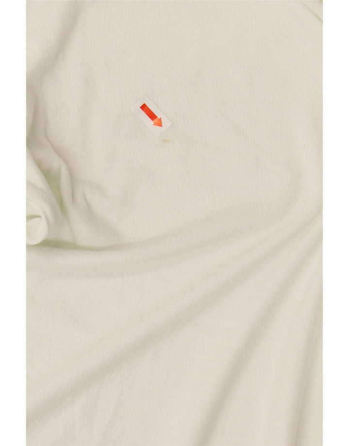 ADIDAS Mens T-Shirt Top Grande Algodão Branco