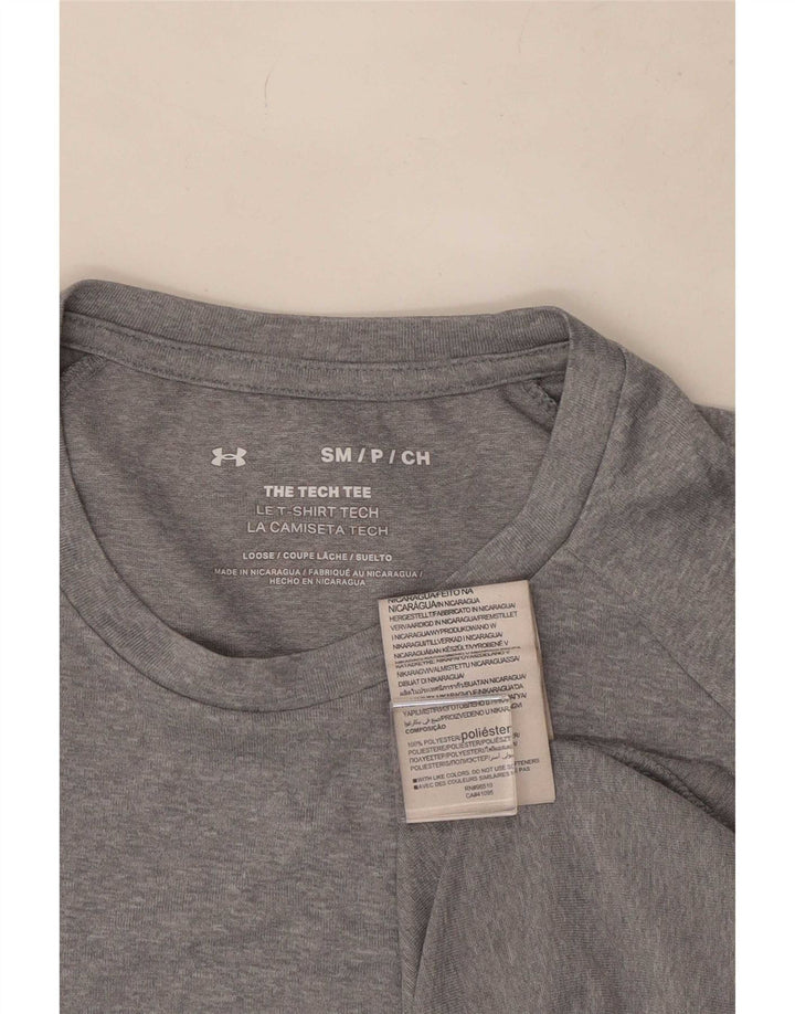 Camiseta masculina Under Armour pequena cinza poliéster