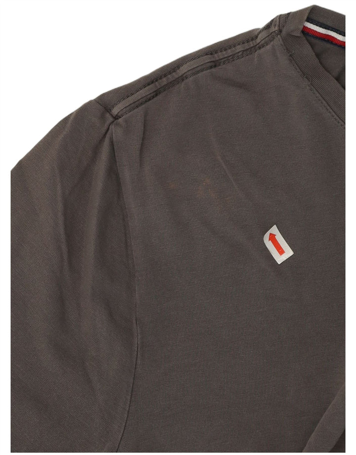 Tommy Hilfiger Mens Slim Fit Camiseta Top Médio Algodão Cinza