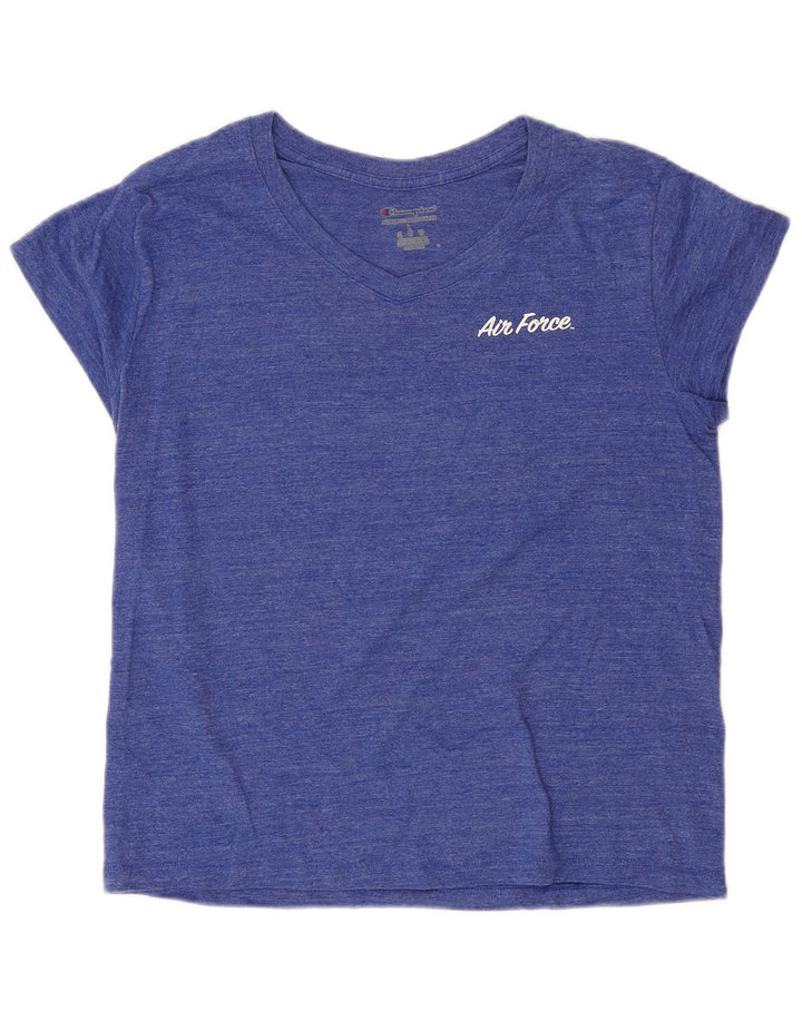 Camiseta feminina com estampa CHAMPION UK 16 grande azul