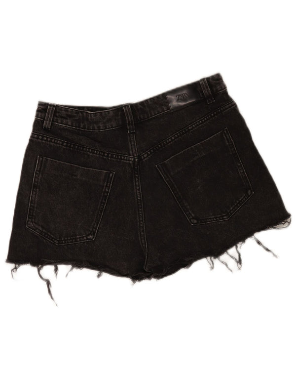 Shorts jeans feminino Zara EU 40 médio W30 algodão preto