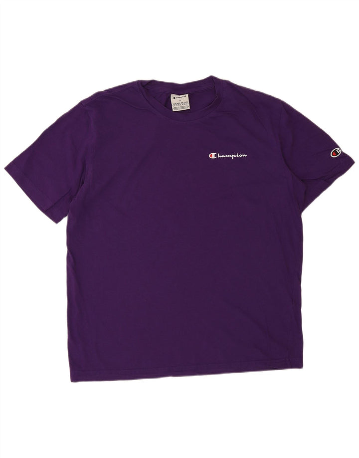 CHAMPION Mens Graphic T-Shirt Top Small Purple
