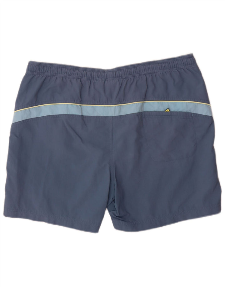 Shorts esportivos masculinos Adidas grande poliéster azul