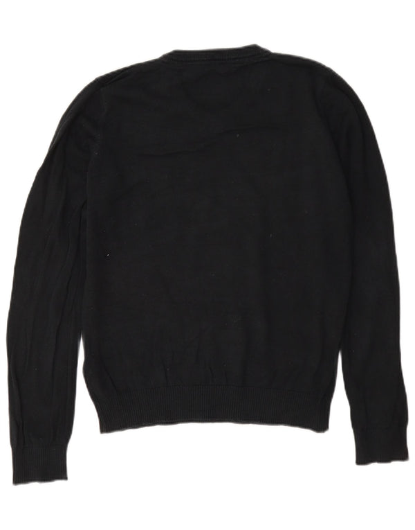 Suéter masculino Marks & Spencer Slim com decote em V 12-13 anos algodão preto