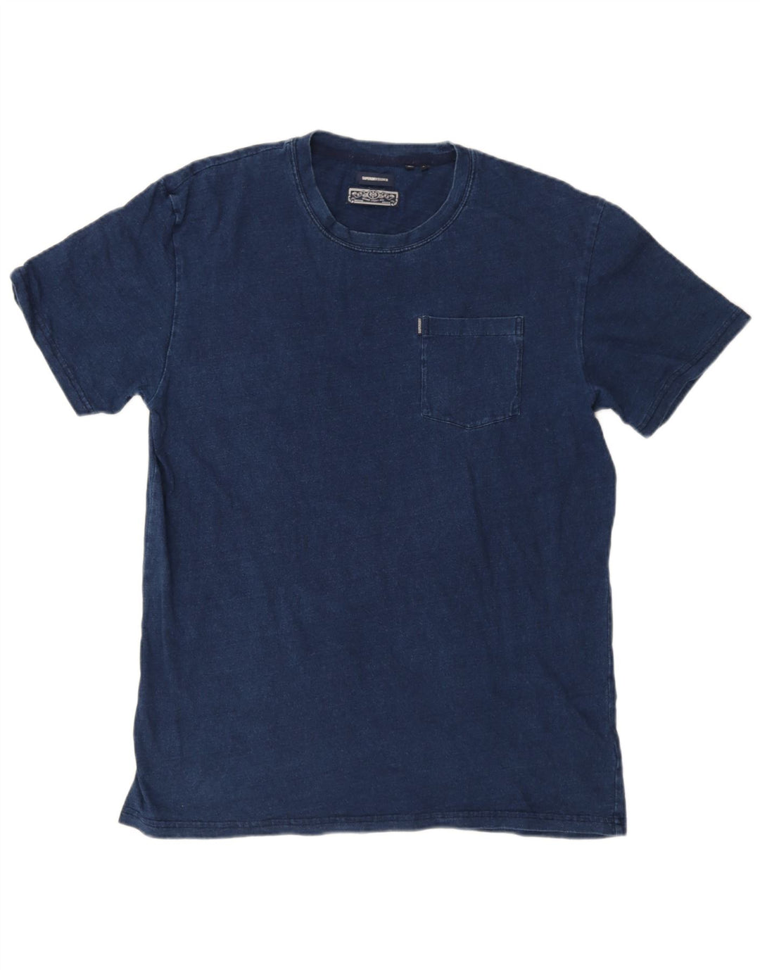 Camiseta masculina SUPERDRY grande algodão azul marinho