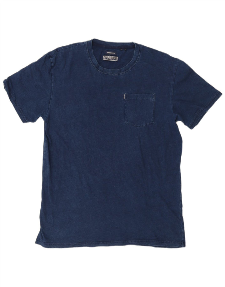 Camiseta masculina SUPERDRY grande algodão azul marinho