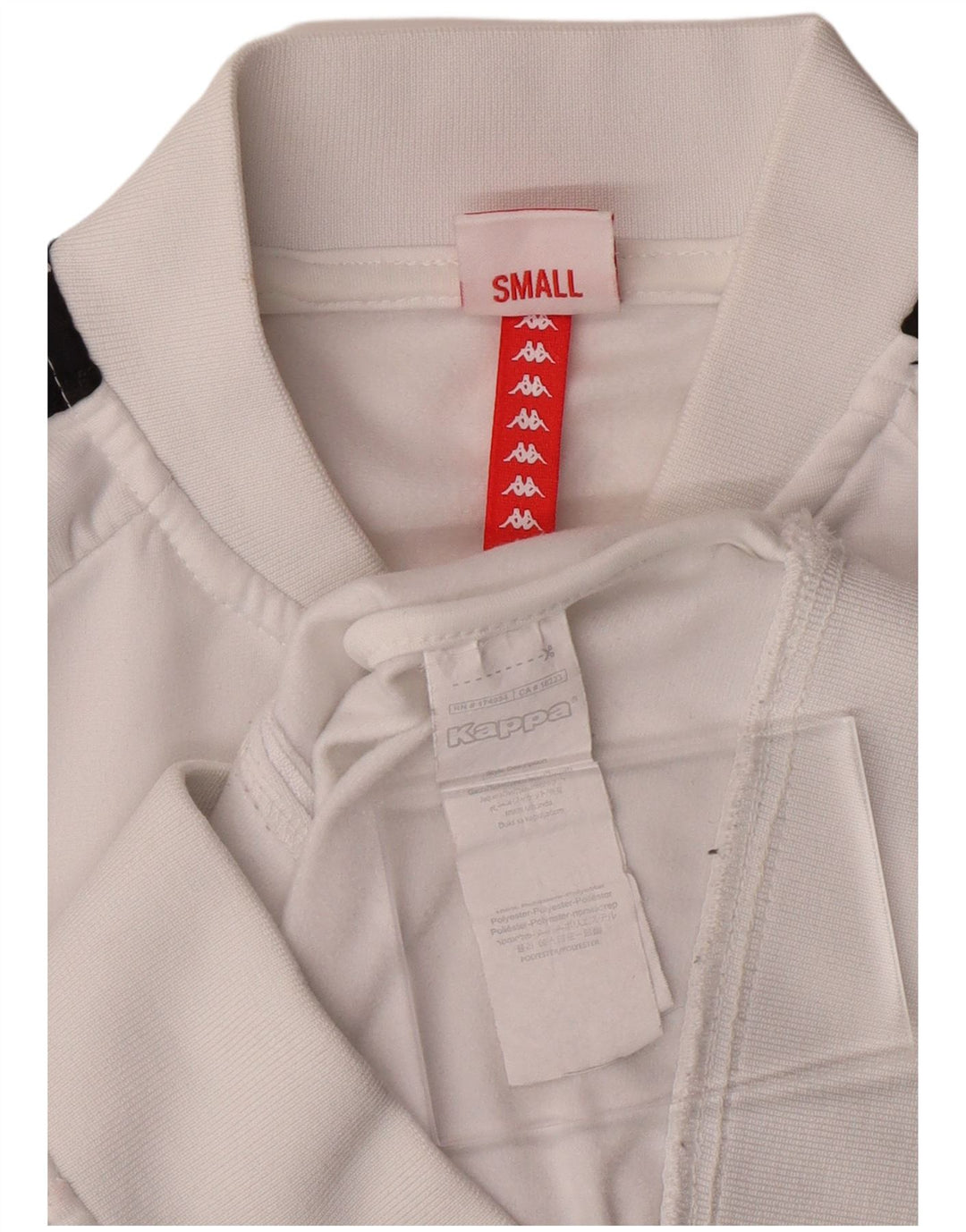 KAPPA Girls Graphic Tracksuit Top Jacket 11-12 Anos Pequeno Branco