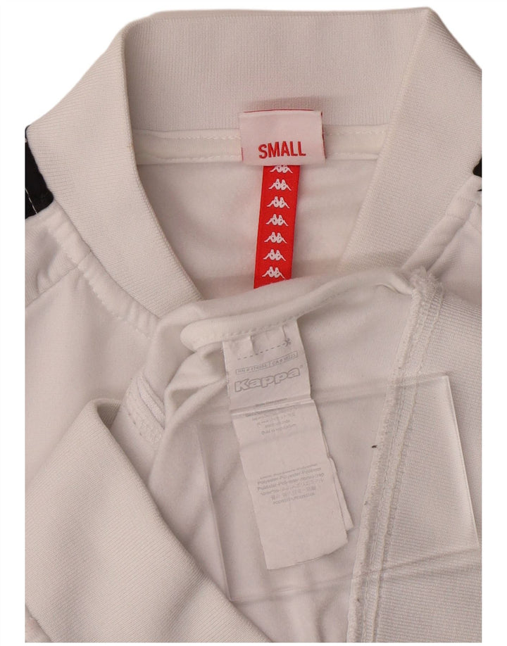 KAPPA Girls Graphic Tracksuit Top Jacket 11-12 Anos Pequeno Branco