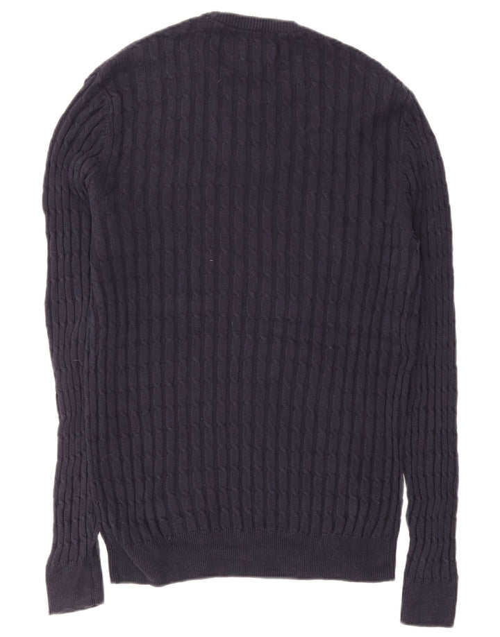 Suéter masculino Jack Wills com gola redonda, pequeno algodão azul marinho
