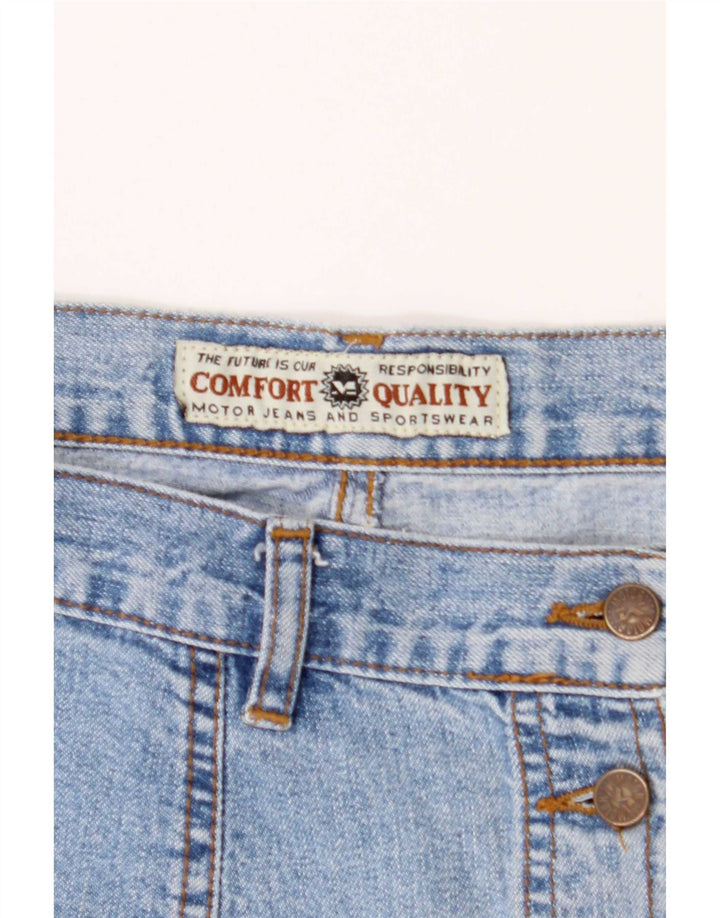 Saia jeans feminina vintage W28 azul médio