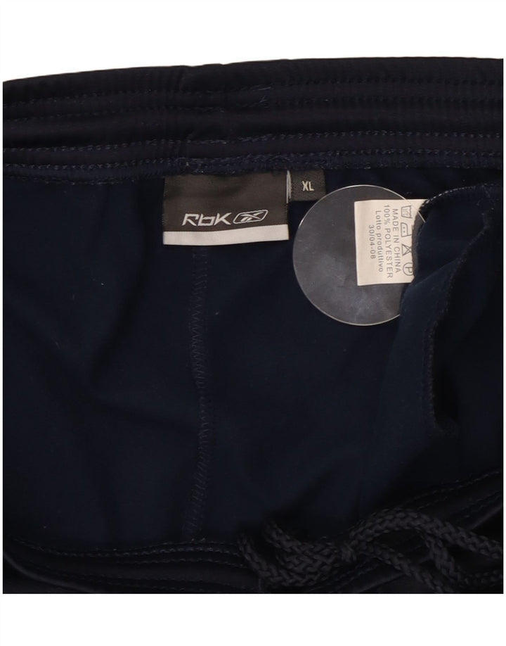 Calça de treino masculina Reebok XL azul marinho poliéster