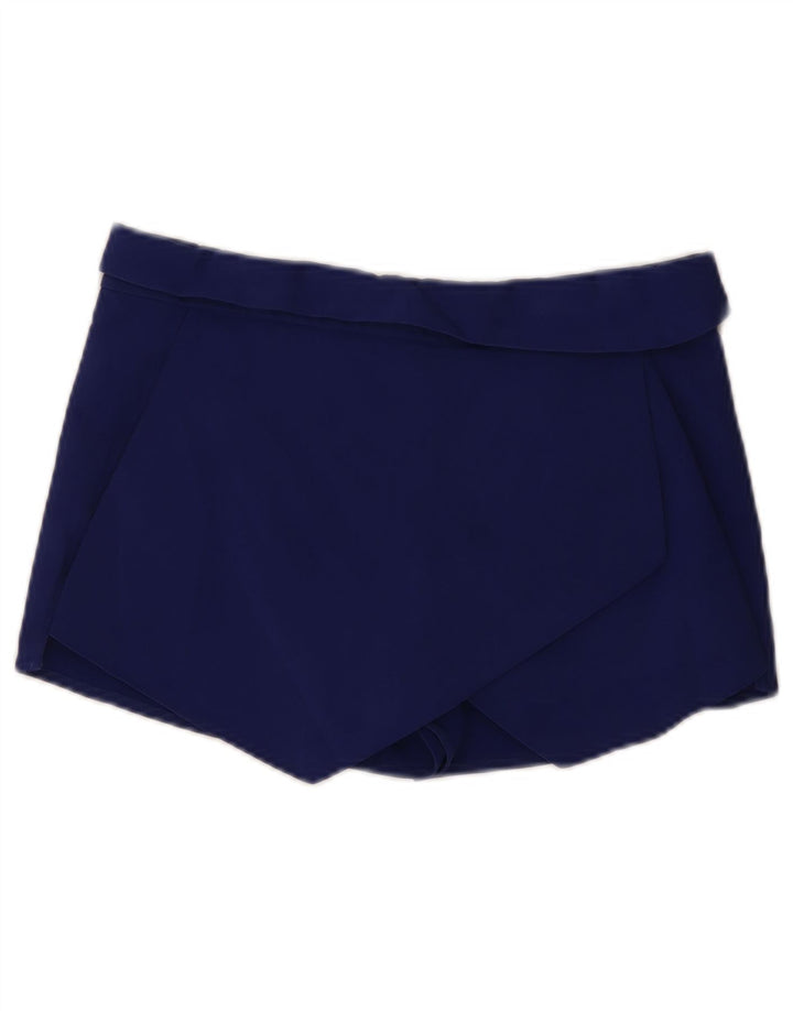 Zara Shorts feminino médio W28 algodão azul marinho