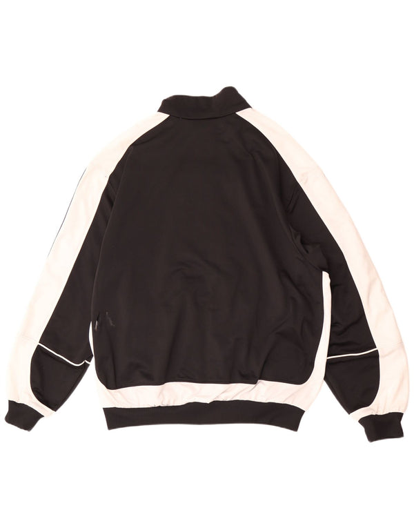 Adidas Mens Tracksuit Top Jacket UK 48/50 XL Preto Colourblock Poliéster