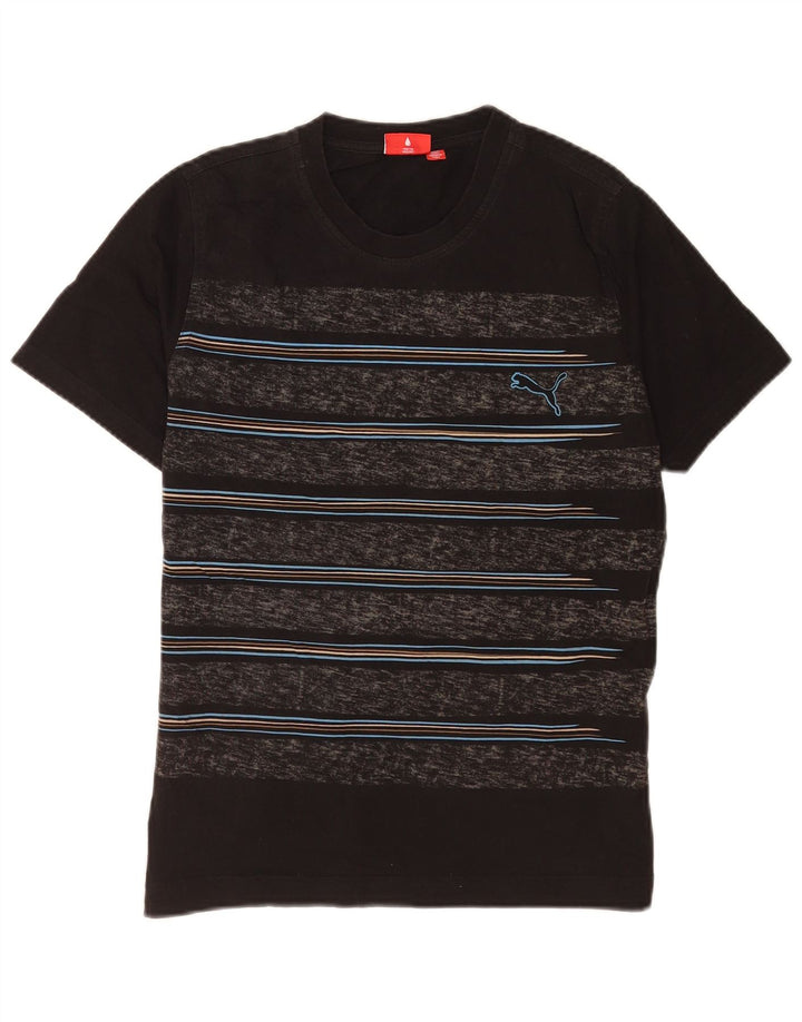 Puma Camiseta Masculina Top Médio Listrado Preto