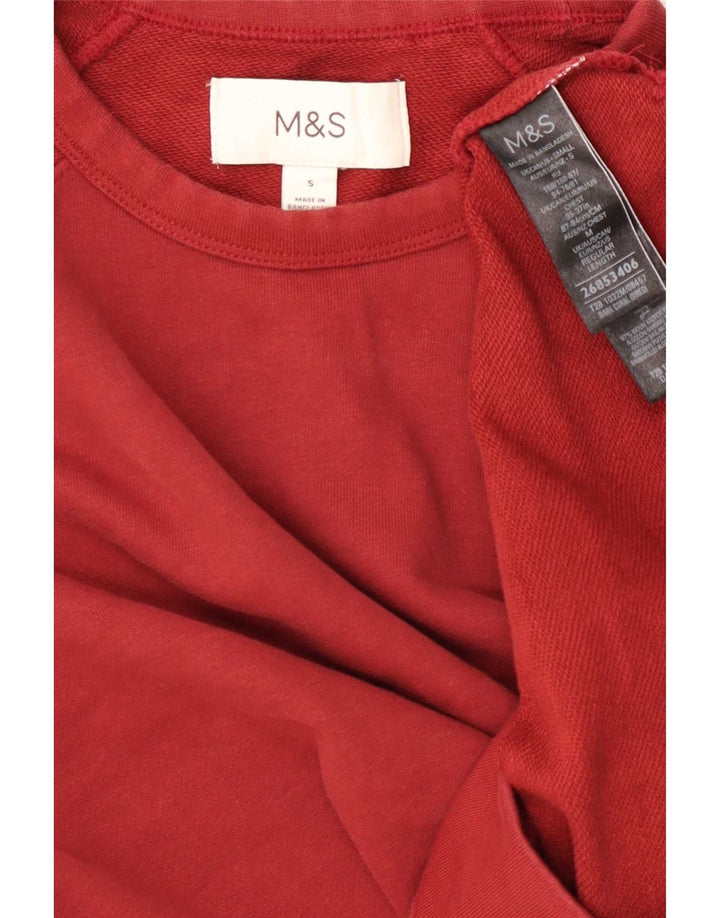 Suéter masculino Marks & Spencer pequeno algodão vermelho