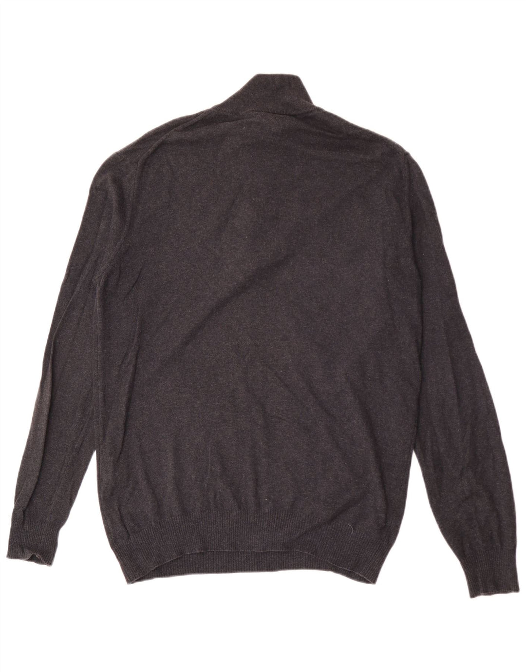 Suéter masculino John Lewis com zíper e gola XL algodão cinza